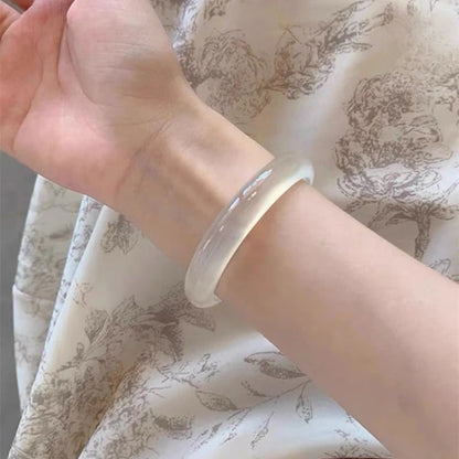The Light Bangle – Handcrafted White Jade Bracelet Inspired by Legend