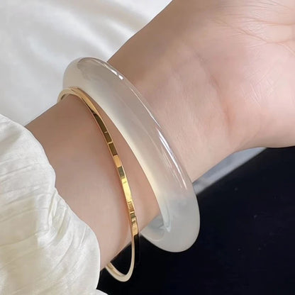 The Light Bangle – Handcrafted White Jade Bracelet Inspired by Legend