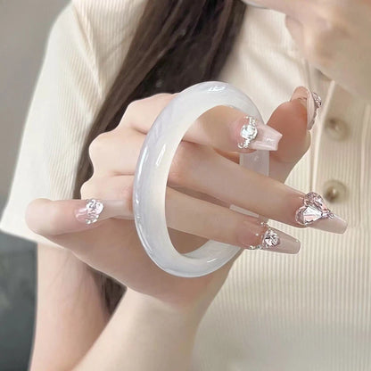 The Light Bangle – Handcrafted White Jade Bracelet Inspired by Legend