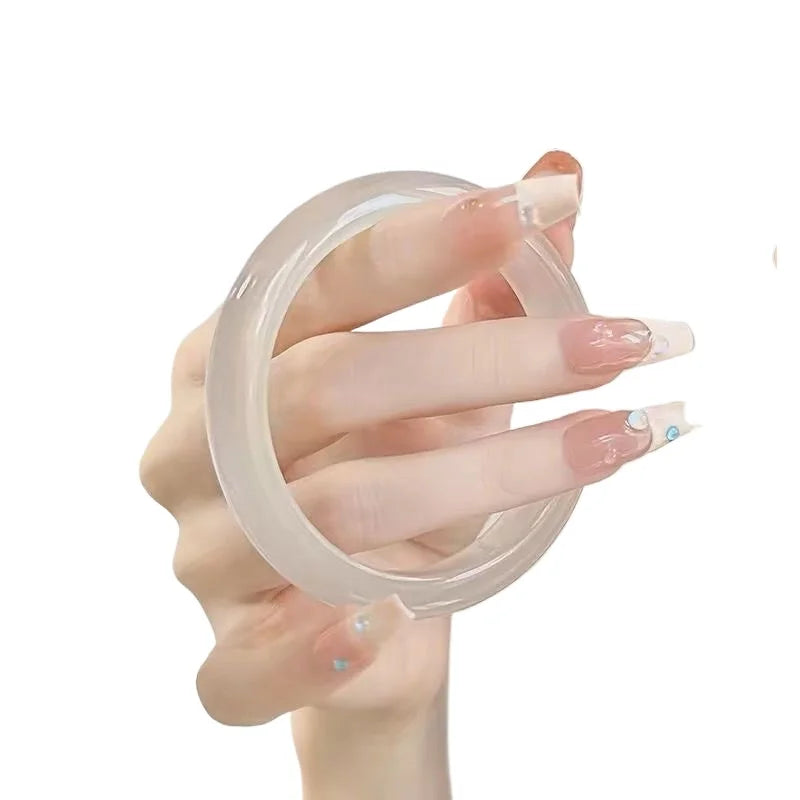 The Light Bangle – Handcrafted White Jade Bracelet Inspired by Legend
